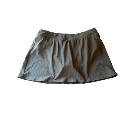 Lands End Womens Black Swim Skirt With Built-In Briefs Size 12 Nylon & Spandex - Picture 1 of 4